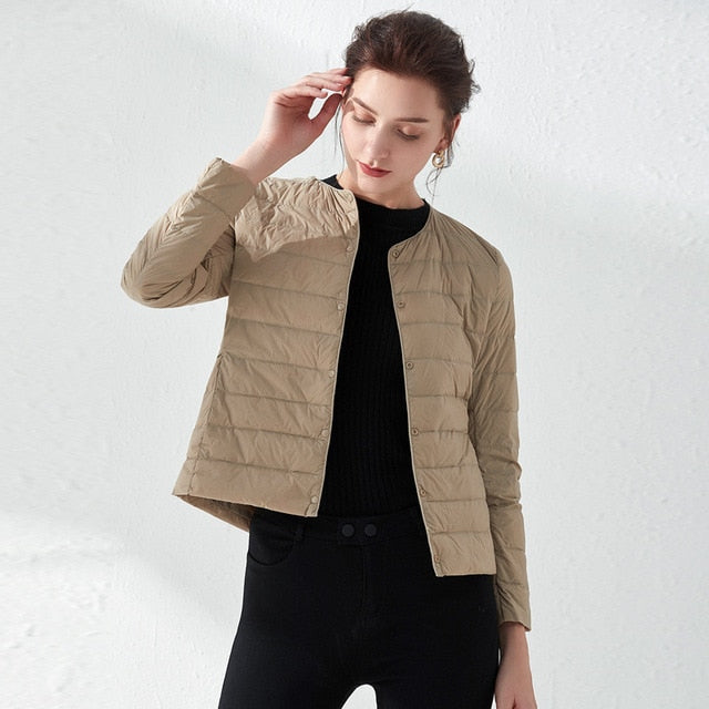 Ultra Light Duck Down Women Matt Fabric Lightweight Coat Warm Female Windbreaker Parka  Women's Down Jackets Plus Coats