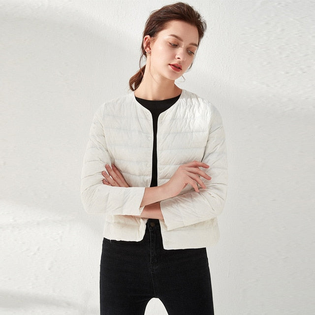 Ultra Light Duck Down Women Matt Fabric Lightweight Coat Warm Female Windbreaker Parka  Women's Down Jackets Plus Coats