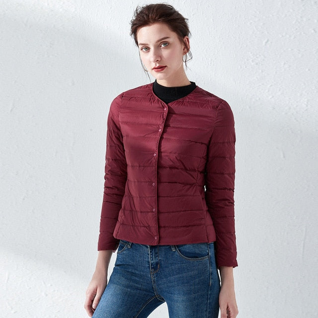 Ultra Light Duck Down Women Matt Fabric Lightweight Coat Warm Female Windbreaker Parka  Women's Down Jackets Plus Coats