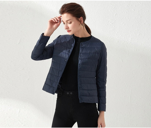 Ultra Light Duck Down Women Matt Fabric Lightweight Coat Warm Female Windbreaker Parka  Women's Down Jackets Plus Coats