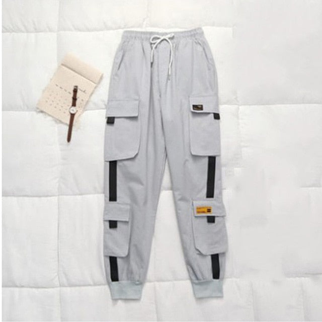 Spring Women's High Waist Cargo Pants 2020 Winter FUR Sports Loose Pants Harajuku BF Velvet Cargo Pants Elastics Trousers