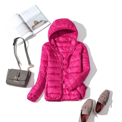 2026 New Brand 90% White Duck Down Jacket Women Autumn Winter Warm Coat Lady Ultralight Duck Down Jacket Female Windproof Parka