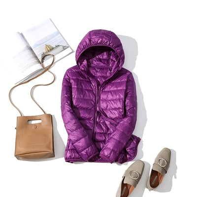2026 New Brand 90% White Duck Down Jacket Women Autumn Winter Warm Coat Lady Ultralight Duck Down Jacket Female Windproof Parka