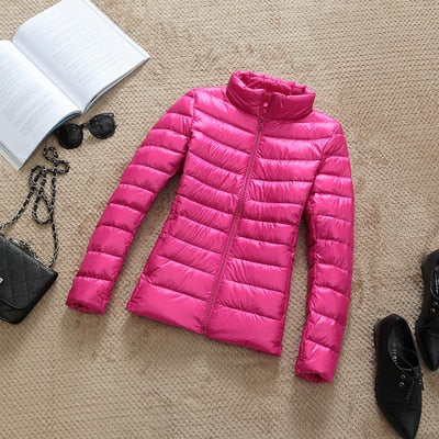 2026 New Brand 90% White Duck Down Jacket Women Autumn Winter Warm Coat Lady Ultralight Duck Down Jacket Female Windproof Parka