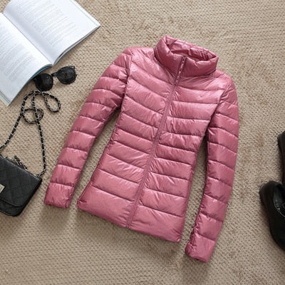 2019 New Brand 90% White Duck Down Jacket Women Autumn Winter Warm Coat Lady Ultralight Duck Down Jacket Female Windproof Parka