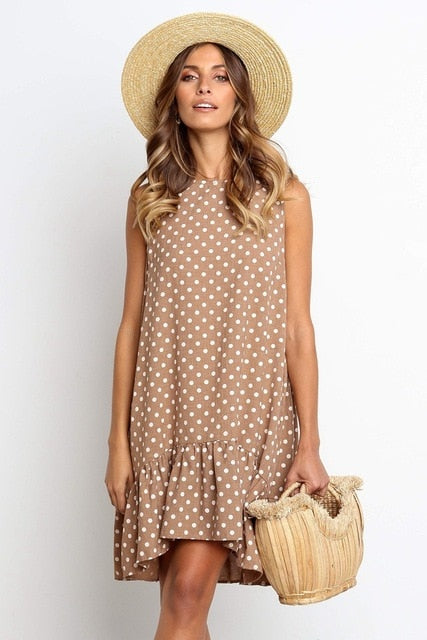 Wave Point Dress Ruffle Women 2026 Spring Summer Street Sexy Casual Slim Thin Beach Party O Neck Mini Polka Dot Dress Vestidos