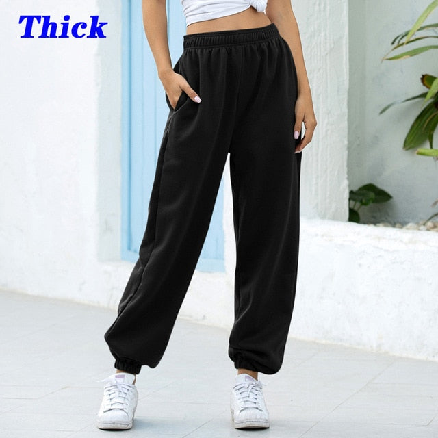 2020 Sweatpants Women Baggy Gray Sports Pants Joggers Women Wide Leg Oversized Streetwear High Waisted Trousers Women