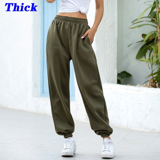 2020 Sweatpants Women Baggy Gray Sports Pants Joggers Women Wide Leg Oversized Streetwear High Waisted Trousers Women