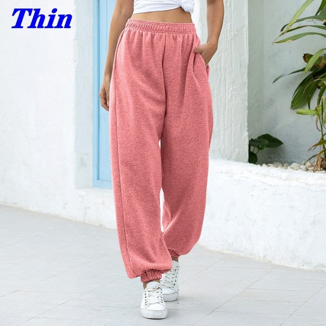 2020 Sweatpants Women Baggy Gray Sports Pants Joggers Women Wide Leg Oversized Streetwear High Waisted Trousers Women