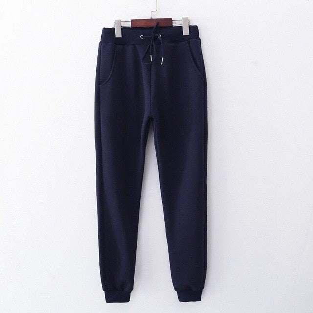 2020 Winter Women Pants Casual Loose Thicken Warm Women Pants Female Long Trousers Outwear High Waist Solid Harem Pants 2XL