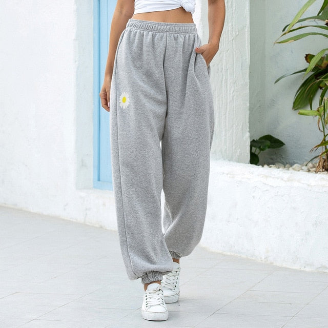 2020 Sweatpants Women Baggy Gray Sports Pants Joggers Women Wide Leg Oversized Streetwear High Waisted Trousers Women