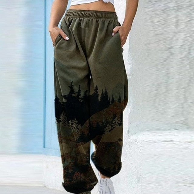 2020 Sweatpants Women Baggy Gray Sports Pants Joggers Women Wide Leg Oversized Streetwear High Waisted Trousers Women