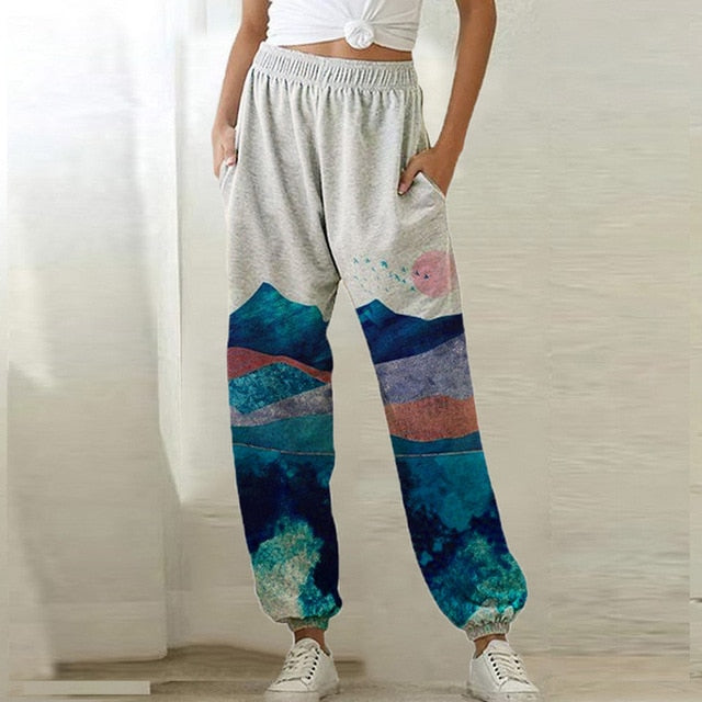 2020 Sweatpants Women Baggy Gray Sports Pants Joggers Women Wide Leg Oversized Streetwear High Waisted Trousers Women