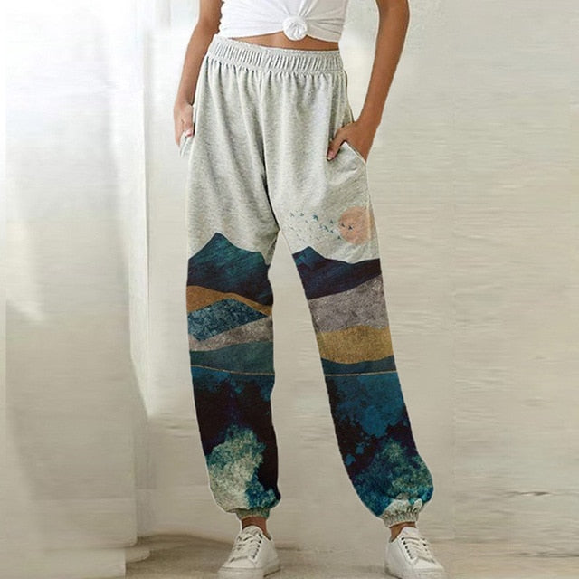 2020 Sweatpants Women Baggy Gray Sports Pants Joggers Women Wide Leg Oversized Streetwear High Waisted Trousers Women