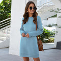 Dresses For Women Autumn Winter Long-Sleeved Sweater Loose O-Neck Warm Printing Black Straight Sweatshirt 2020 Casual Party